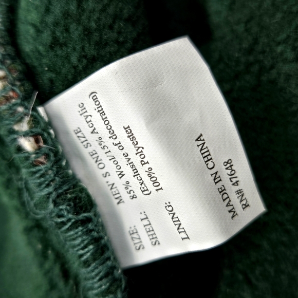 Polar Fleece Lined Wool Blend Beanie Turtle Hat OS - Picture 2 of 3